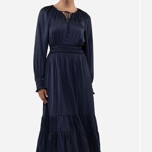 INC International Concepts Dark Blue Long Sleeve Dress